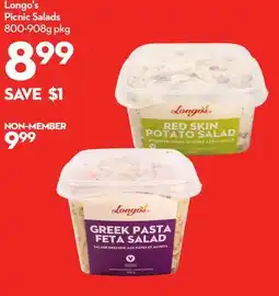 Longo's Picnic Salads offer