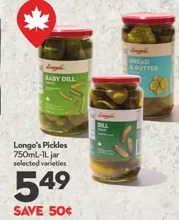 Longo's Pickles offer
