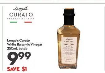 Longo's Curato White Balsamic Vinegar offer