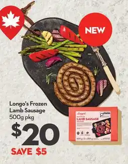 Longo's Frozen Lamb Sausage offer