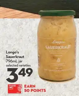 Longo's Sauerkraut offer