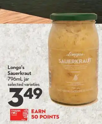 Longo's Sauerkraut offer