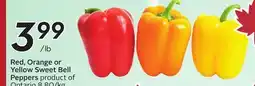 Sobeys Red, Orange or Yellow Sweet Bell Peppers offer