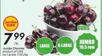 Sobeys Jumbo Cherries offer