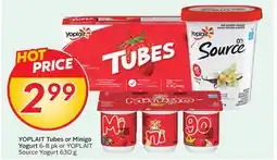 Sobeys YOPLAIT Tubes or Minigo Yogurt offer