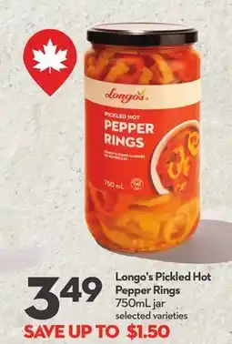 Longo's Pickled Hot Pepper Rings offer