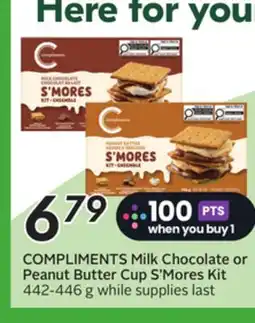 Sobeys COMPLIMENTS Milk Chocolate or Peanut Butter Cup S'Mores Kit offer