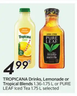 Sobeys TROPICANA Drinks, Lemonade or Tropical Blends offer