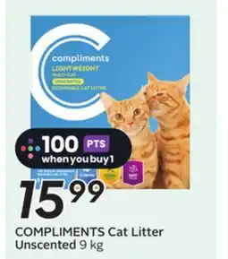 Sobeys COMPLIMENTS Cat Litter Unscented offer