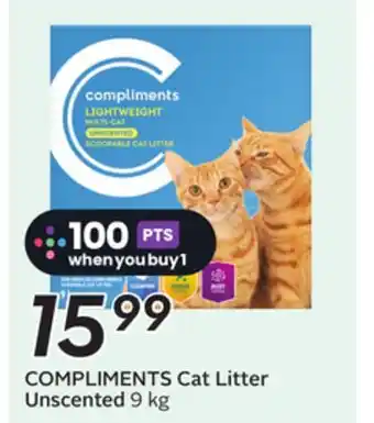 Sobeys COMPLIMENTS Cat Litter Unscented offer