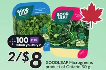 Sobeys GOODLEAF Microgreens offer