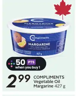 Sobeys COMPLIMENTS Vegetable Oil Margarine offer