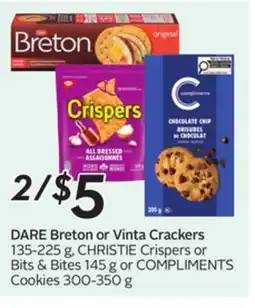 Sobeys DARE Breton or Vinta Crackers offer