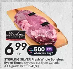 Sobeys STERLING SILVER Fresh Whole Boneless Eye of Round offer