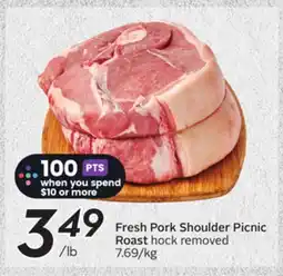 Sobeys Fresh Pork Shoulder Picnic Roast hock removed offer