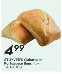 Sobeys STUYVER'S Ciabatta or Portuguese Buns offer