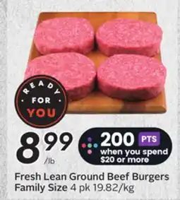 Sobeys Fresh Lean Ground Beef Burgers offer