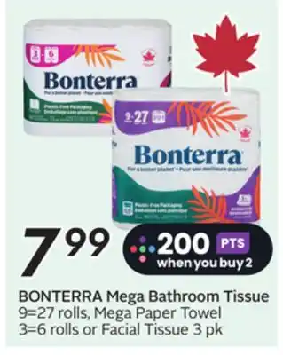 Sobeys BONTERRA Mega Bathroom Tissue offer