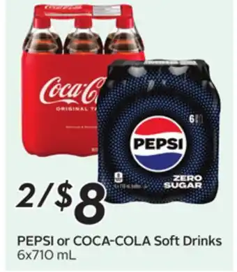 Sobeys PEPSI or COCA-COLA Soft Drinks offer