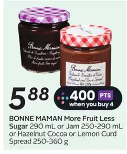 Sobeys BONNE MAMAN More Fruit Less Sugar offer