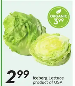 Sobeys Iceberg Lettuce offer