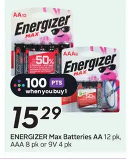 Sobeys ENERGIZER Max Batteries offer
