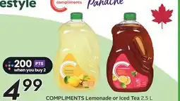 Sobeys COMPLIMENTS Lemonade or Iced Tea offer