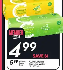 Sobeys COMPLIMENTS Sparkling Water offer