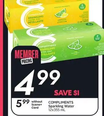 Sobeys COMPLIMENTS Sparkling Water offer
