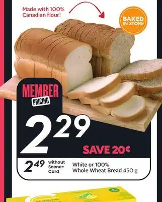 Sobeys White or 100% Whole Wheat Bread offer