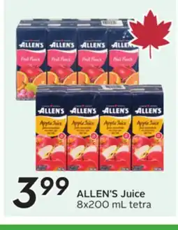 Sobeys ALLEN'S Juice offer