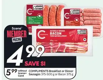 Sobeys COMPLIMENTS Breakfast or Dinner Sausages offer