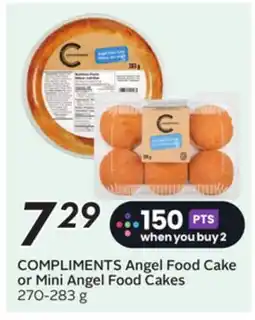 Sobeys COMPLIMENTS Angel Food Cake or Mini Angel Food Cakes offer