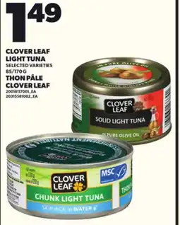 Independent Grocer CLOVER LEAF LIGHT TUNA, 85/170 G offer