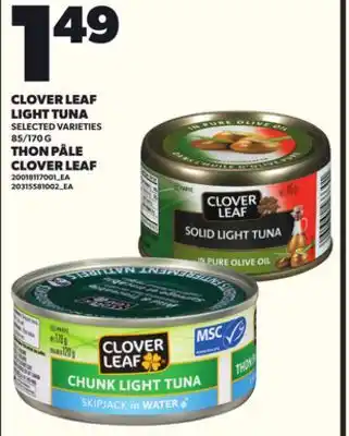 Independent Grocer CLOVER LEAF LIGHT TUNA, 85/170 G offer