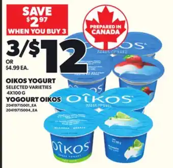 Independent Grocer OIKOS YOGURT, 4X100 G offer