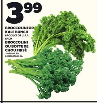 Independent Grocer BROCCOLINI OR KALE BUNCH offer