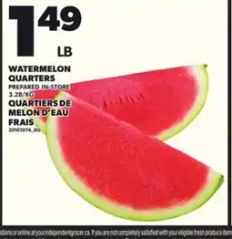 Independent Grocer WATERMELON QUARTERS offer