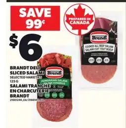 Independent Grocer BRANDT DELI SLICED SALAMI, 125 G offer