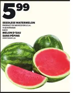 Independent Grocer SEEDLESS WATERMELON, 11 LB AVERAGE EACH offer