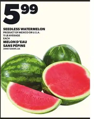 Independent Grocer SEEDLESS WATERMELON, 11 LB AVERAGE EACH offer