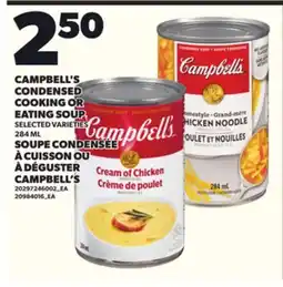 Independent Grocer CAMPBELL'S CONDENSED COOKING OR EATING SOUP, 284 ML offer