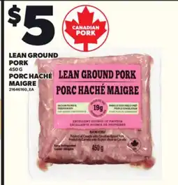 Independent Grocer LEAN GROUND PORK, 450 G offer