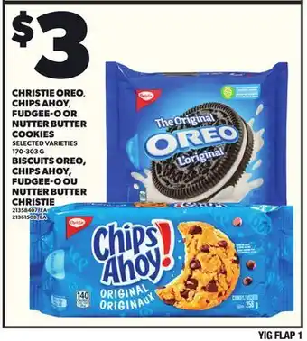 Independent Grocer CHRISTIE OREO, CHIPS AHOY FUDGEE-O OR NUTTER BUTTER COOKIES, 170-303 G offer