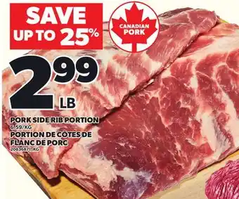 Independent Grocer PORK SIDE RIB PORTION offer