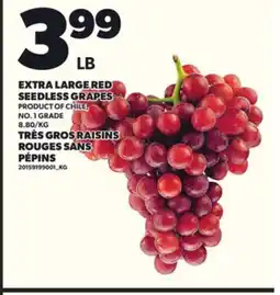 Independent Grocer EXTRA LARGE RED SEEDLESS GRAPES offer