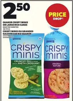 Independent Grocer QUAKER CRISPY MINIS OR LARGE RICE CAKES, 90-173 G offer