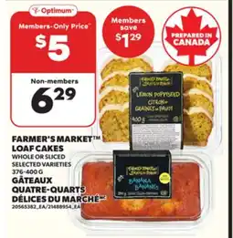 Independent Grocer FARMER'S MARKET LOAF CAKES WHOLE OR SLICED, 376-400 G offer