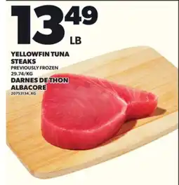 Independent Grocer YELLOWFIN TUNA STEAKS offer