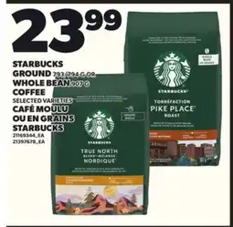 Independent Grocer STARBUCKS GROUND, 793/794 G OR WHOLE BEAN, 907 G COFFEE offer